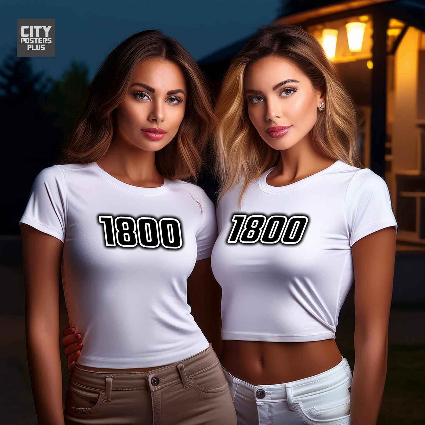1800 Year Women Crop Top (White)