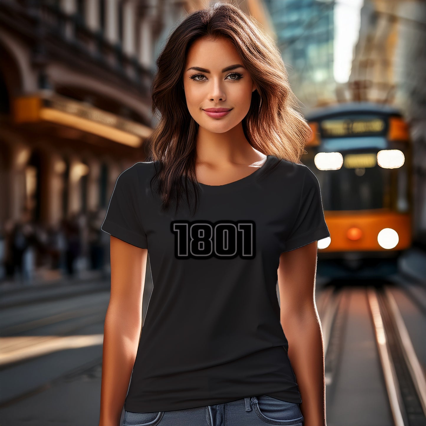 1801 Year Women T-Shirt (Black)