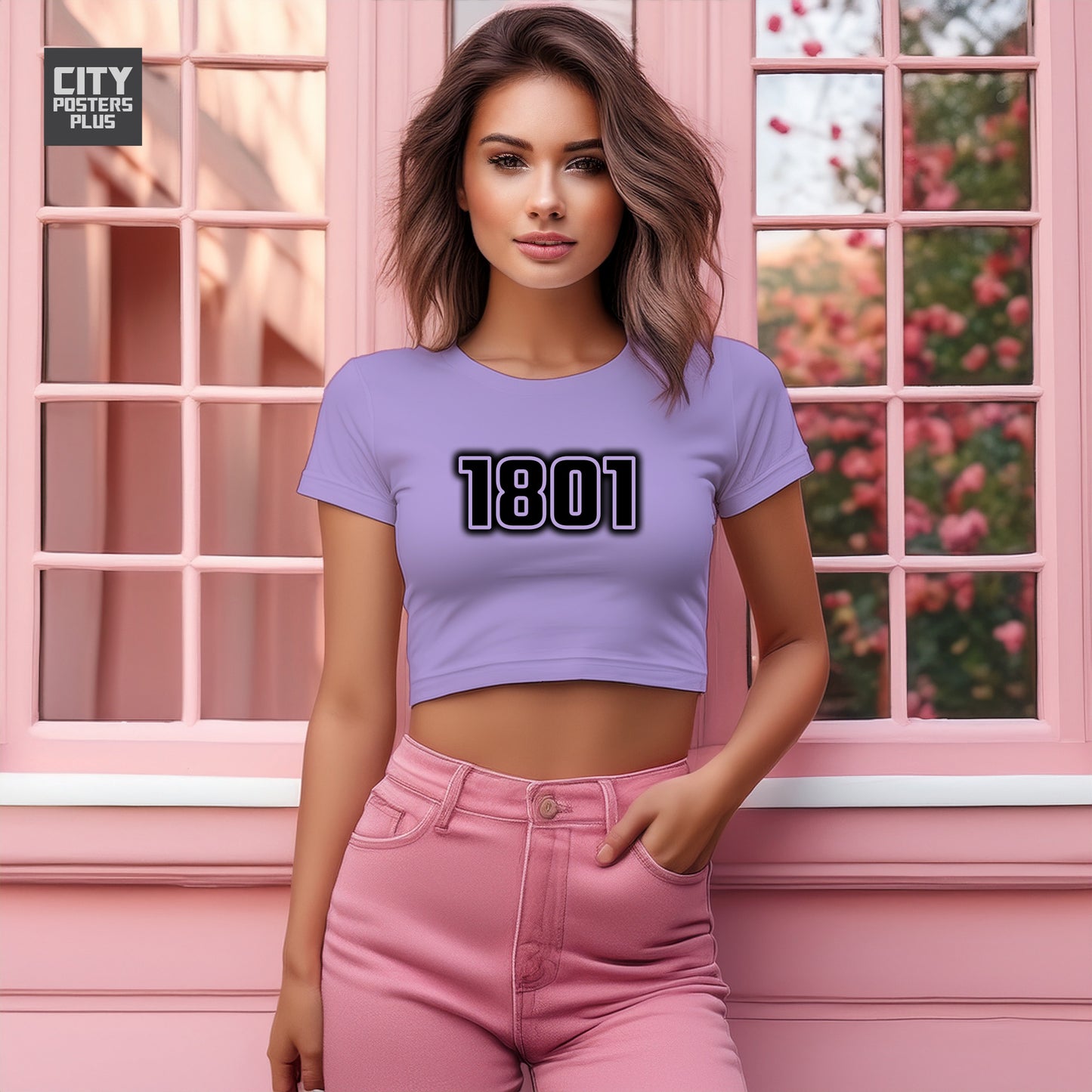 1801 Year Women Crop Top (Iris Lavender)