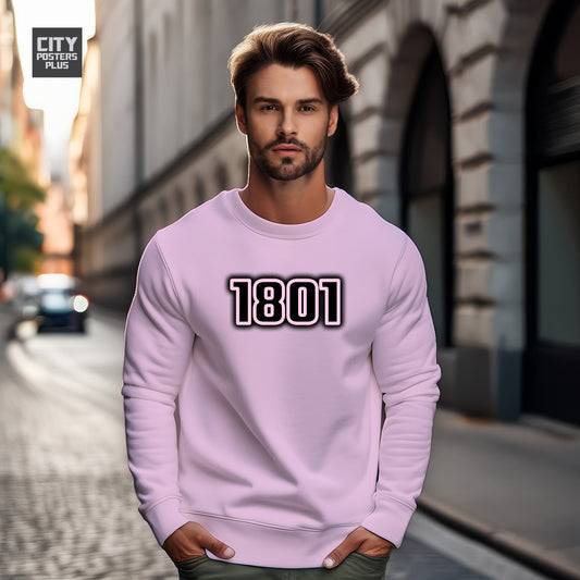 1801 Year Men Unisex Sweatshirt (Light Pink)