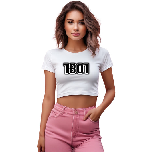 1801 Year Women Crop Top (White)