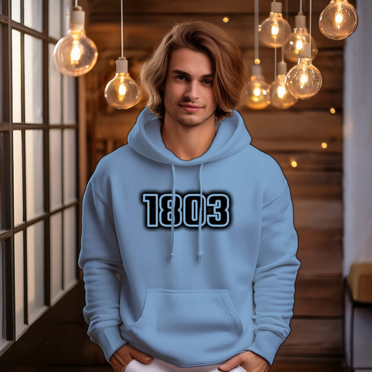 1803 Year Men Unisex Hoodie (Baby Blue)