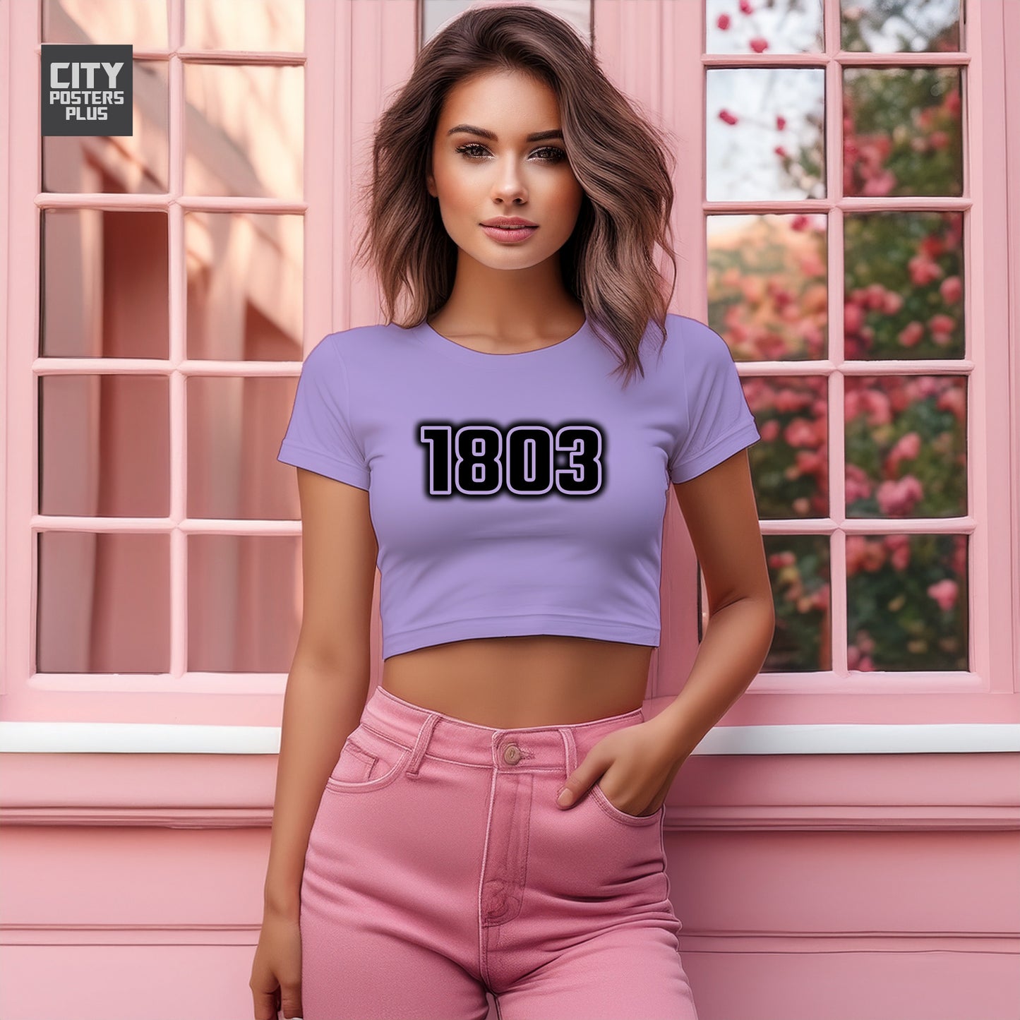 1803 Year Women Crop Top (Iris Lavender)