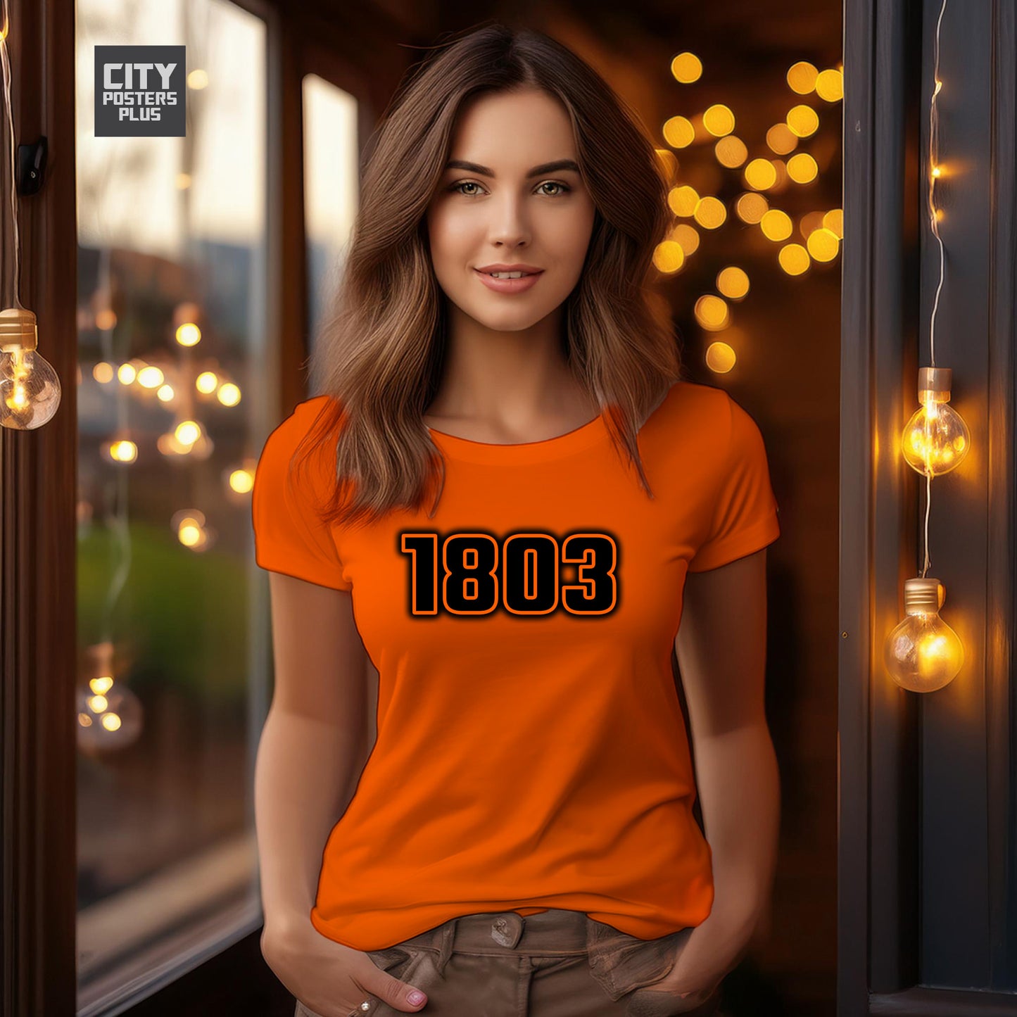 1803 Year Women T-Shirt (Orange)