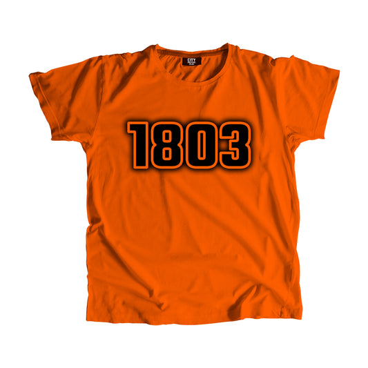 1803 Year Men Unisex T-Shirt (Orange)