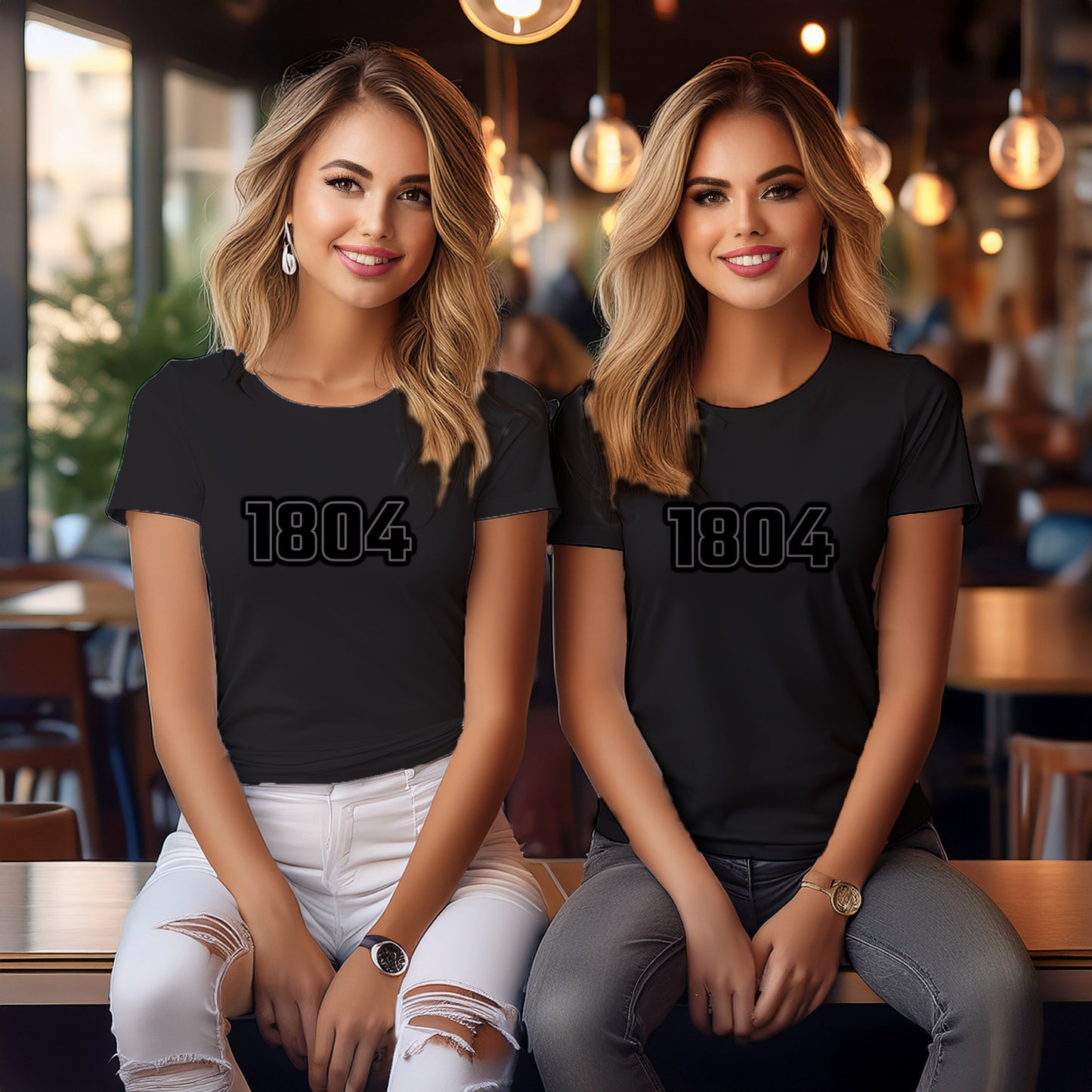 1804 Year Women T-Shirt (Black)