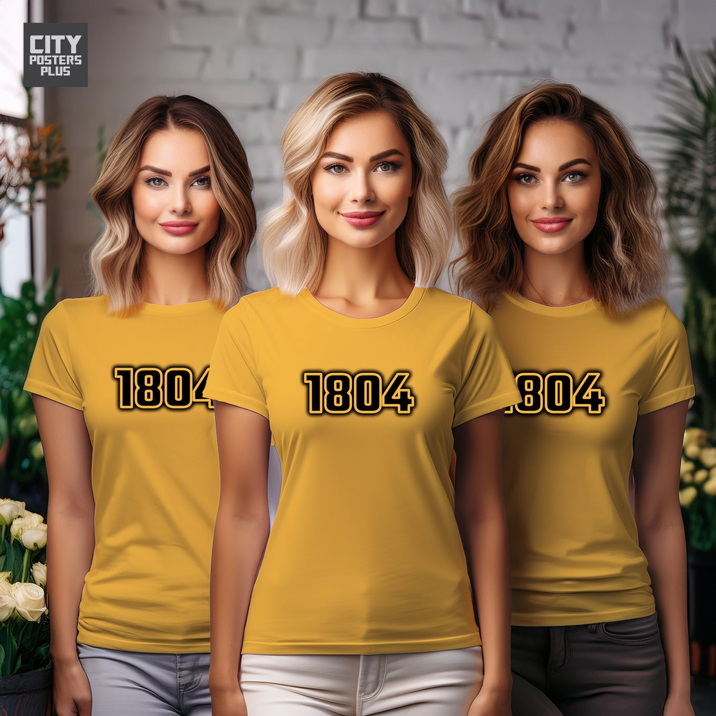 1804 Year Women T-Shirt (Golden Yellow)