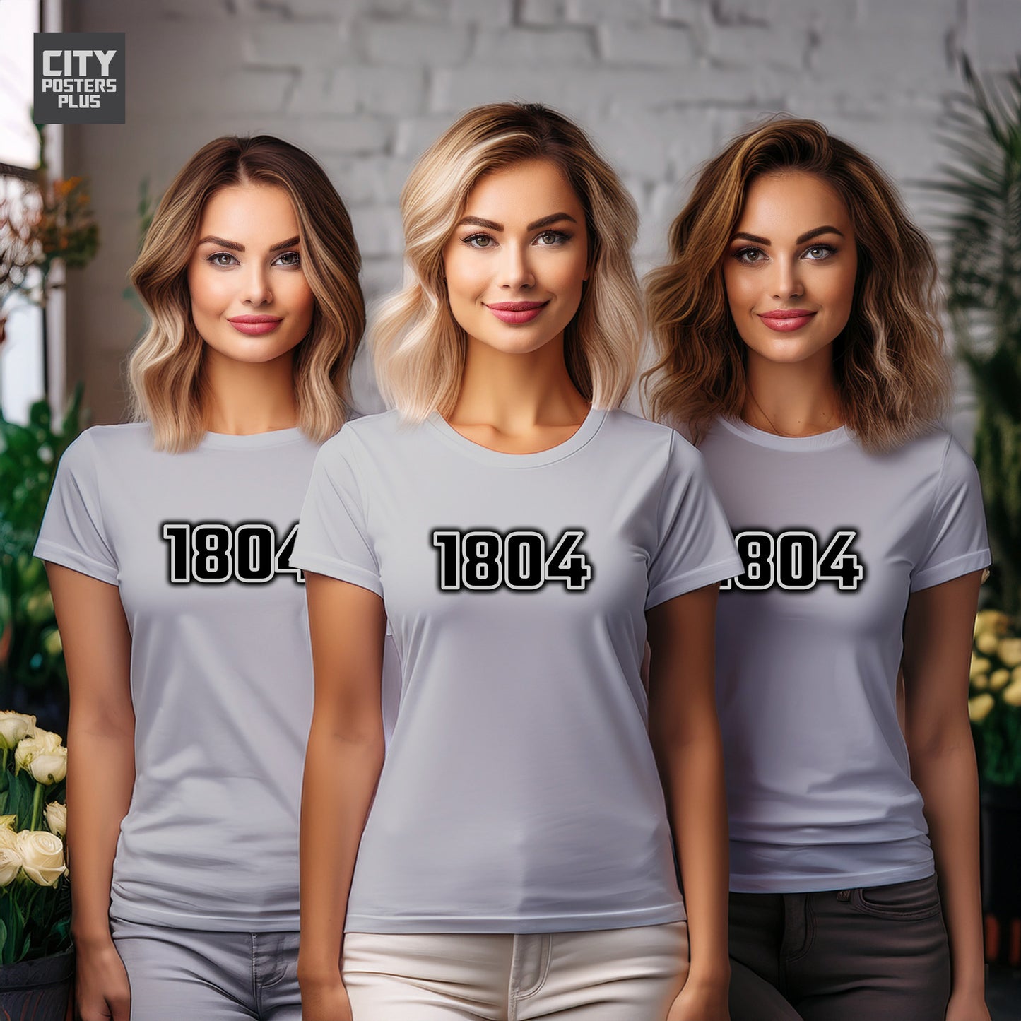 1804 Year Women T-Shirt (Melange Grey)