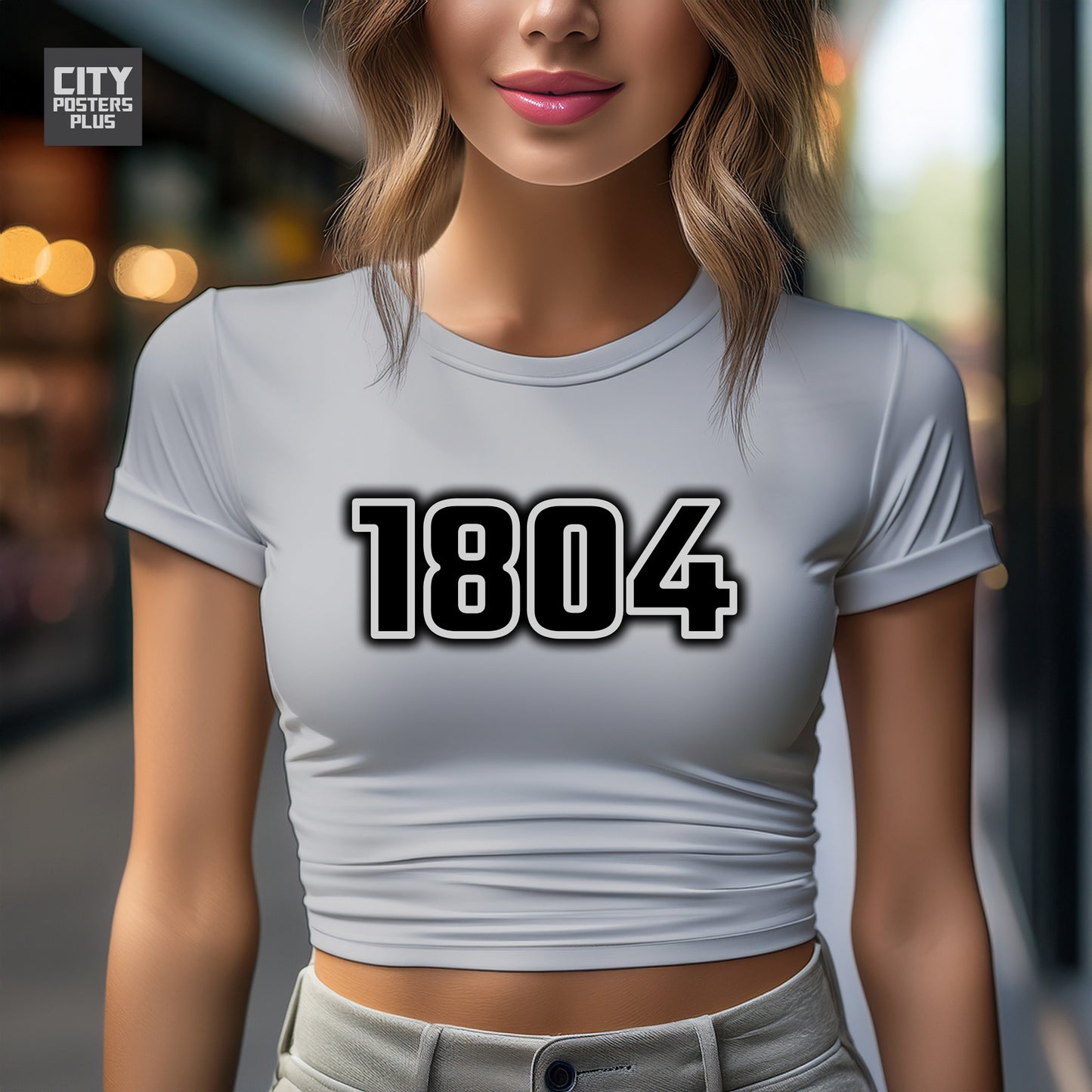 1804 Year Women Crop Top (Melange Grey)