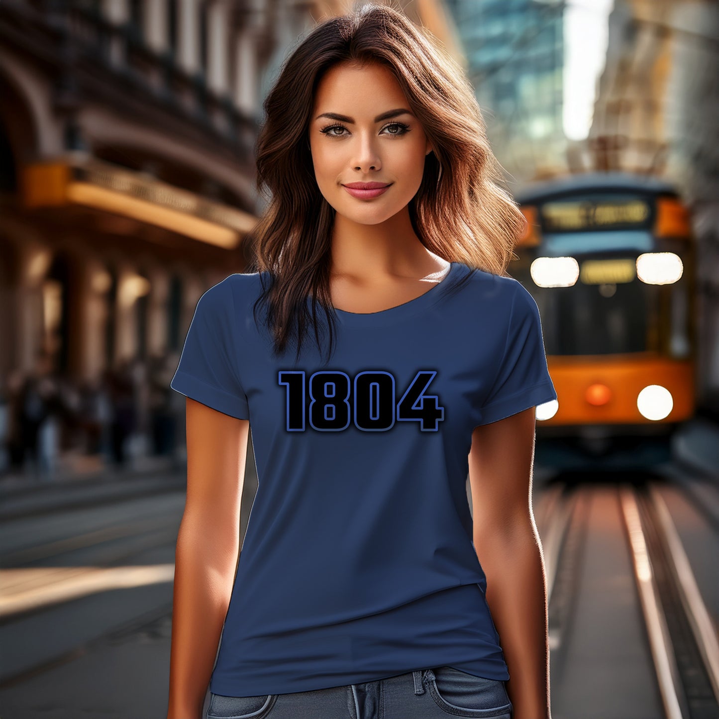 1804 Year Women T-Shirt (Navy Blue)