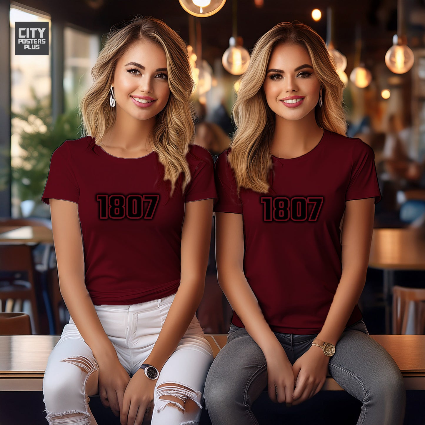 1807 Year Women T-Shirt (Maroon)
