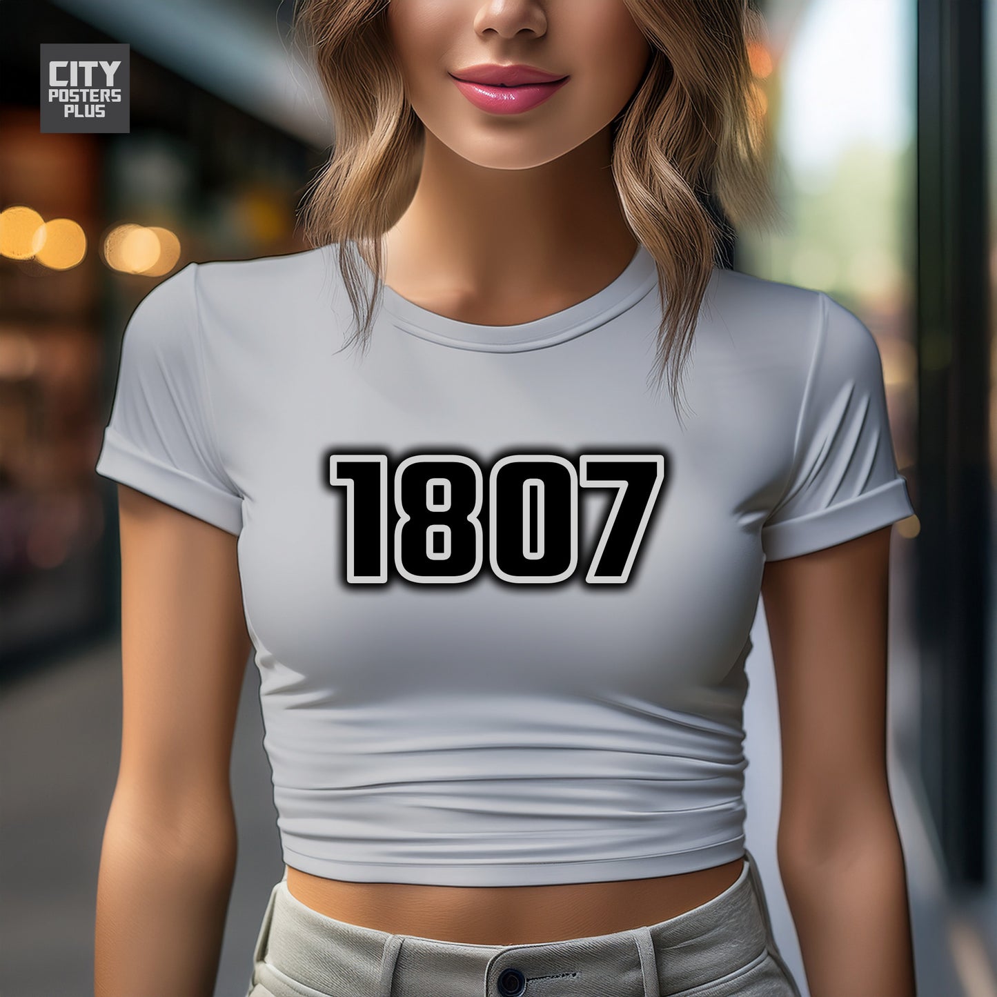 1807 Year Women Crop Top (Melange Grey)