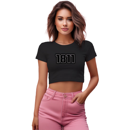 1811 Year Women Crop Top (Black)