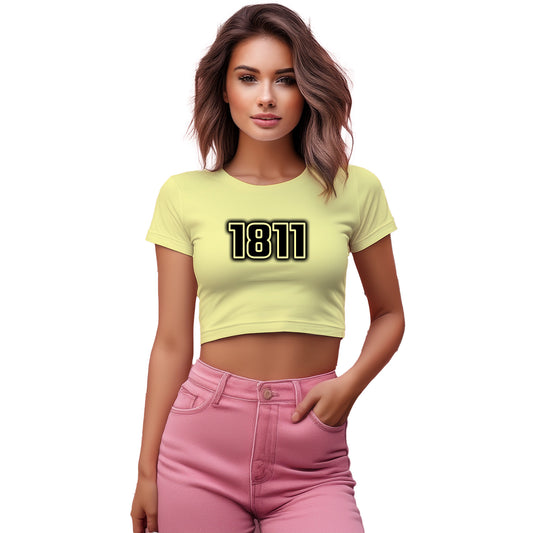 1811 Year Women Crop Top (Butter Yellow)