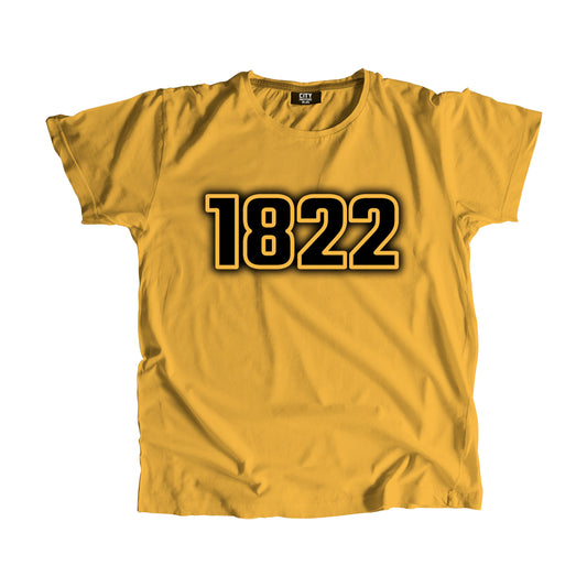 1822 Year Men Unisex T-Shirt (Golden Yellow)