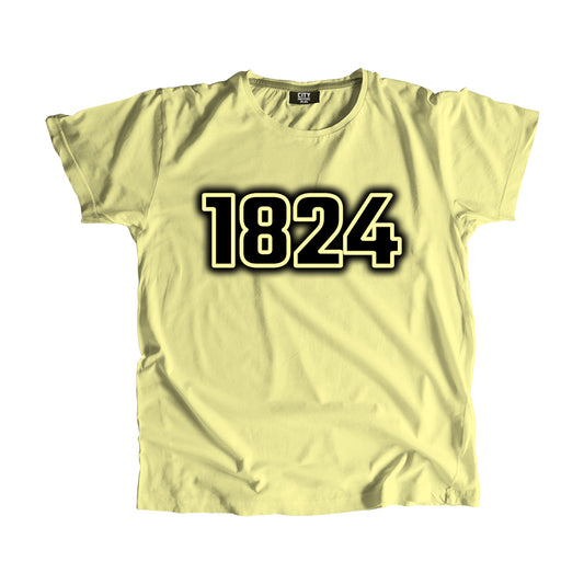 1824 Year Men Unisex T-Shirt (Butter Yellow)