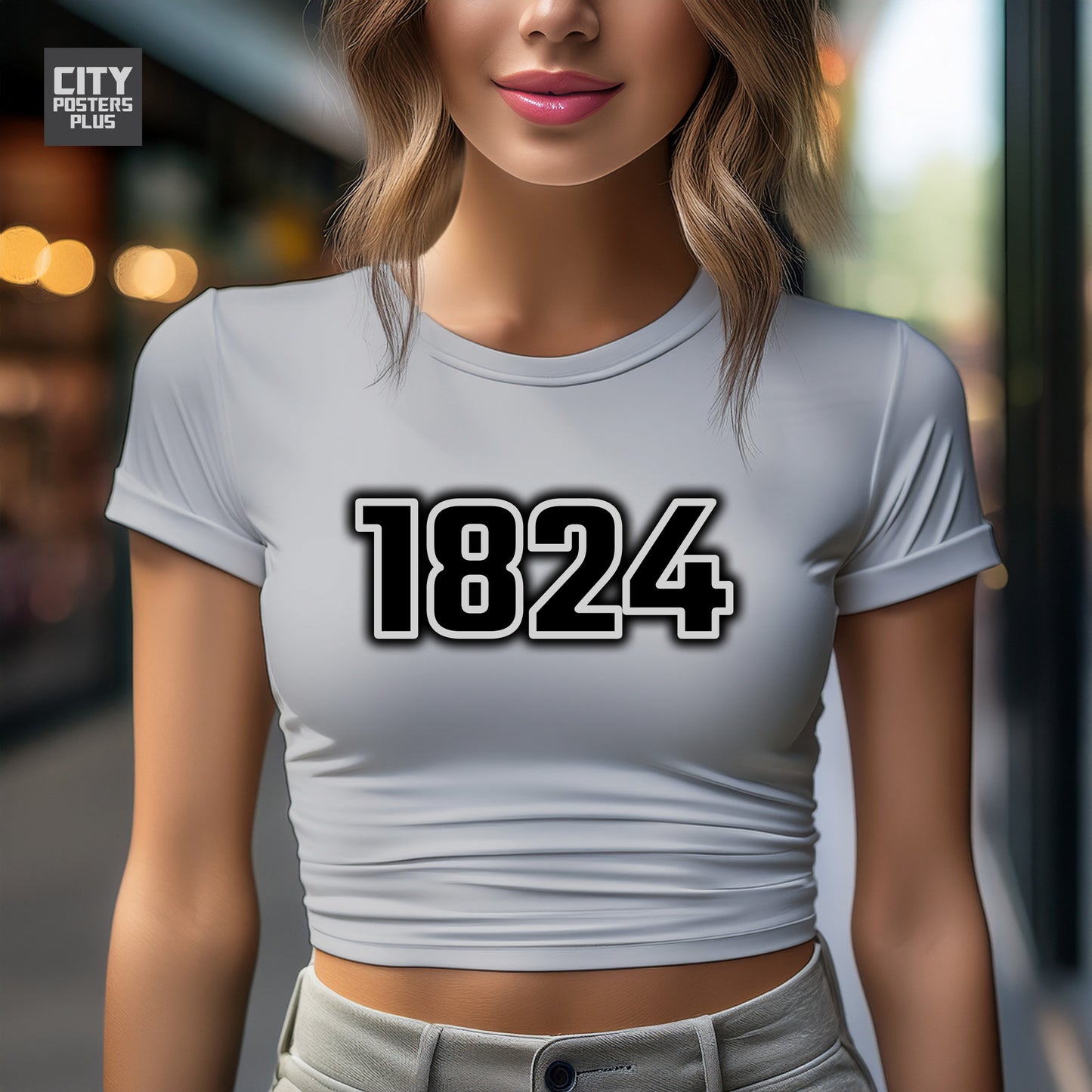 1824 Year Women Crop Top (Melange Grey)