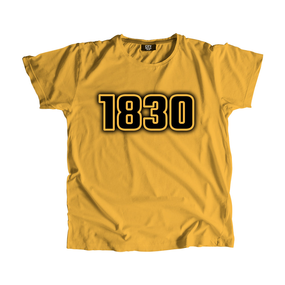 1830 Year Men Unisex T-Shirt (Golden Yellow)