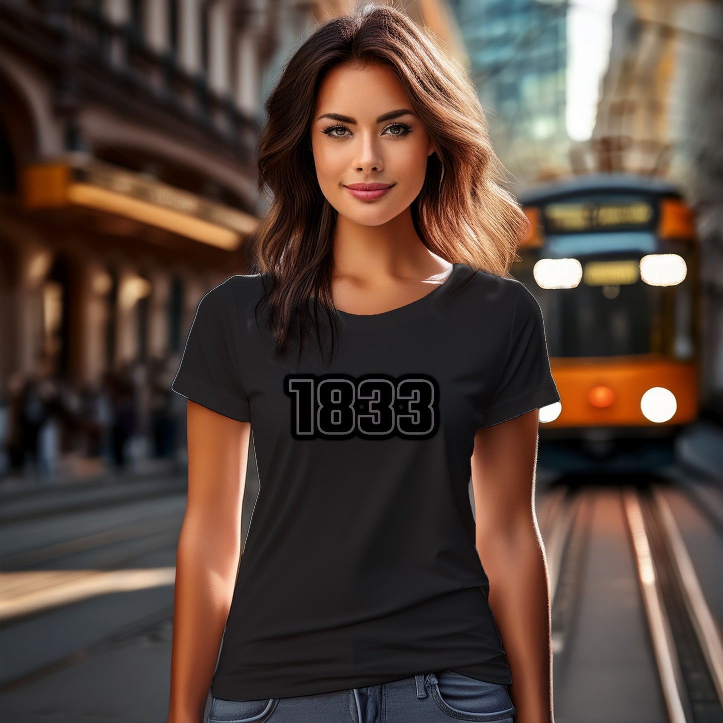 1833 Year Women T-Shirt (Black)