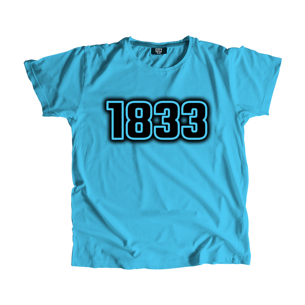 1833 Year Men Unisex T-Shirt (Sky Blue)