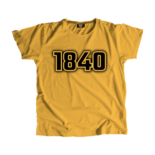 1840 Year Men Unisex T-Shirt (Golden Yellow)