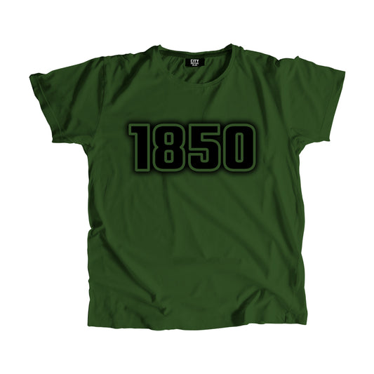 1850 Year Men Unisex T-Shirt (Olive Green)
