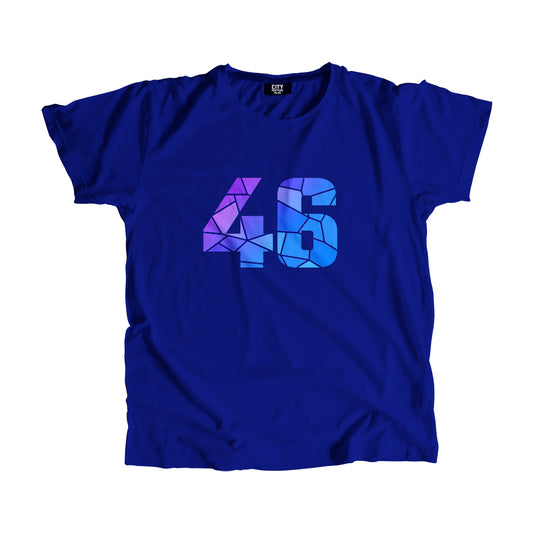 46 Number Men Unisex T-Shirt (Royal Blue)
