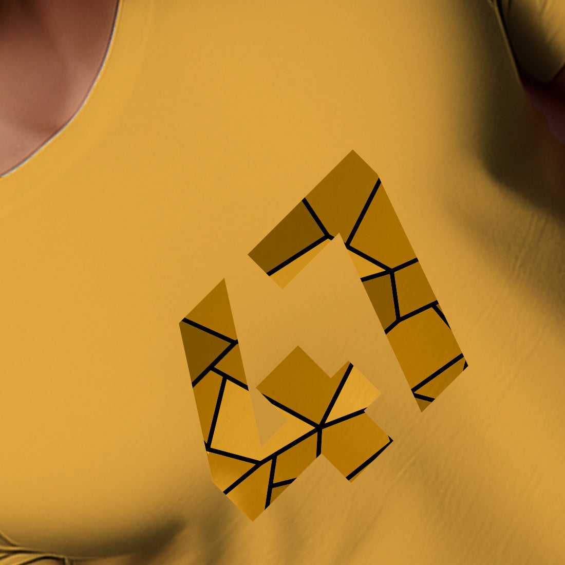 47 Number Men Unisex T-Shirt (Golden Yellow)