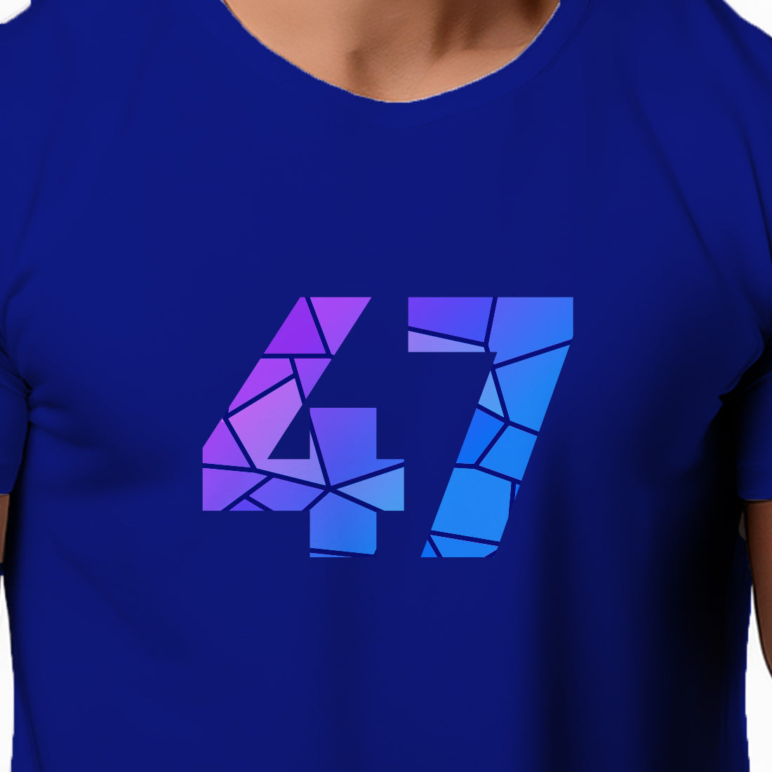 47 Number Men Unisex T-Shirt (Royal Blue)