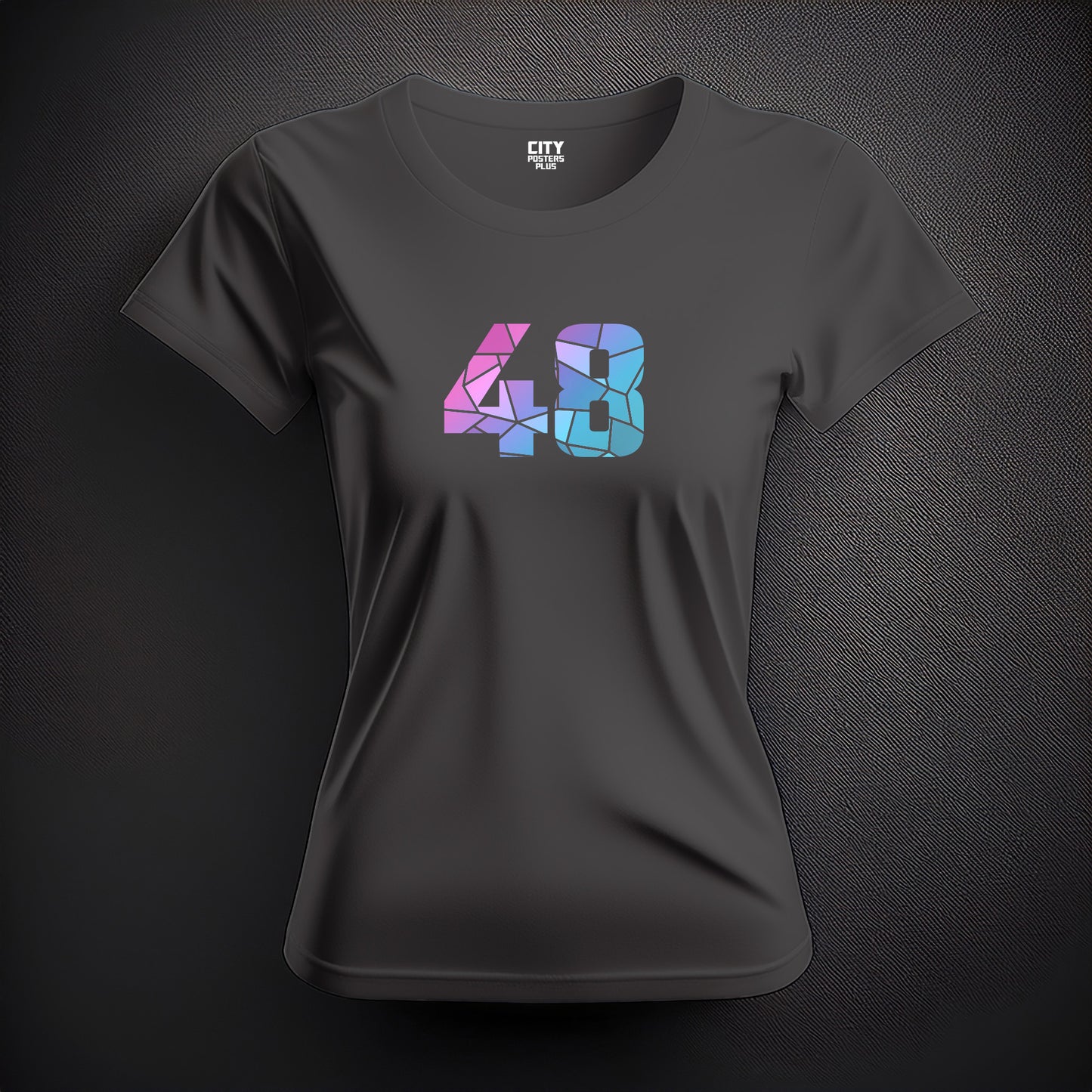 48 Number Women T-Shirt (Charcoal Grey)