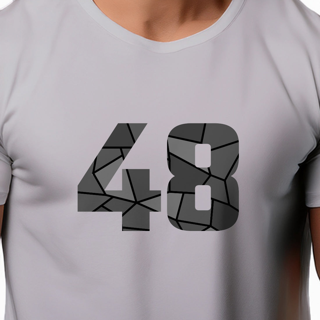 48 Number Men Unisex T-Shirt (Melange Grey)