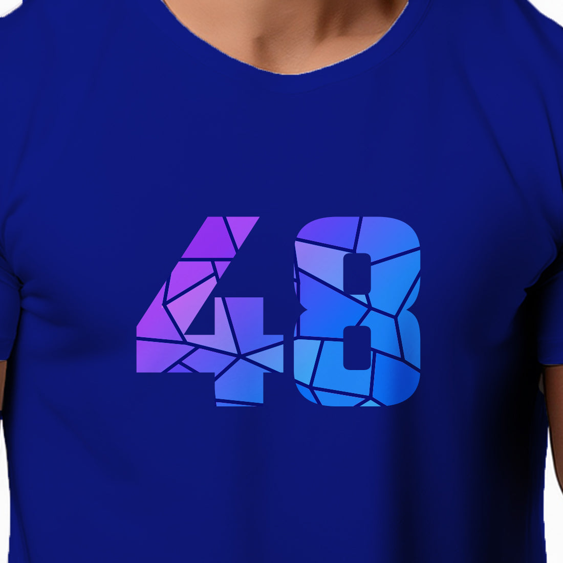 48 Number Men Unisex T-Shirt (Royal Blue)