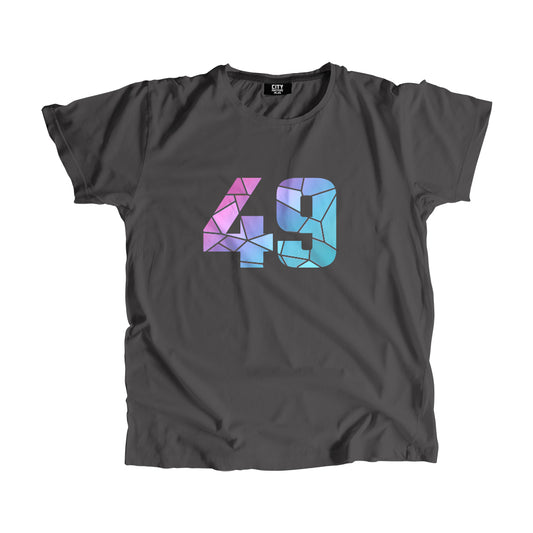 49 Number Men Unisex T-Shirt (Charcoal Grey)