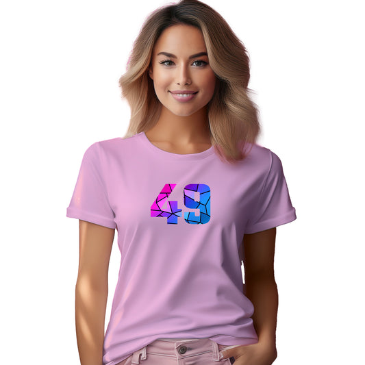 49 Number Women T-Shirt (Light Pink)