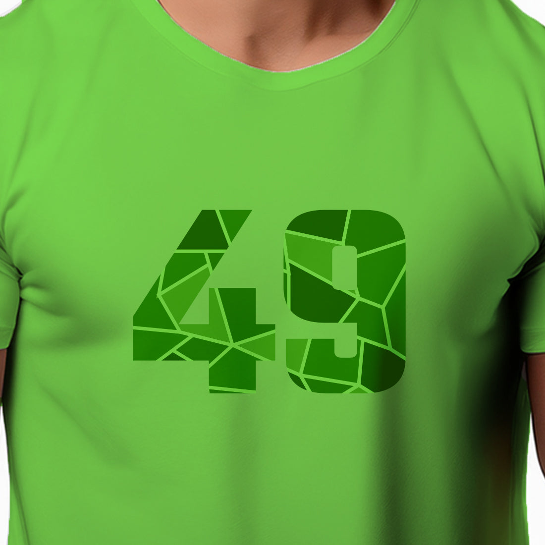 49 Number Men Unisex T-Shirt (Liril Green)