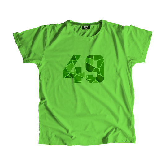 49 Number Men Unisex T-Shirt (Liril Green)