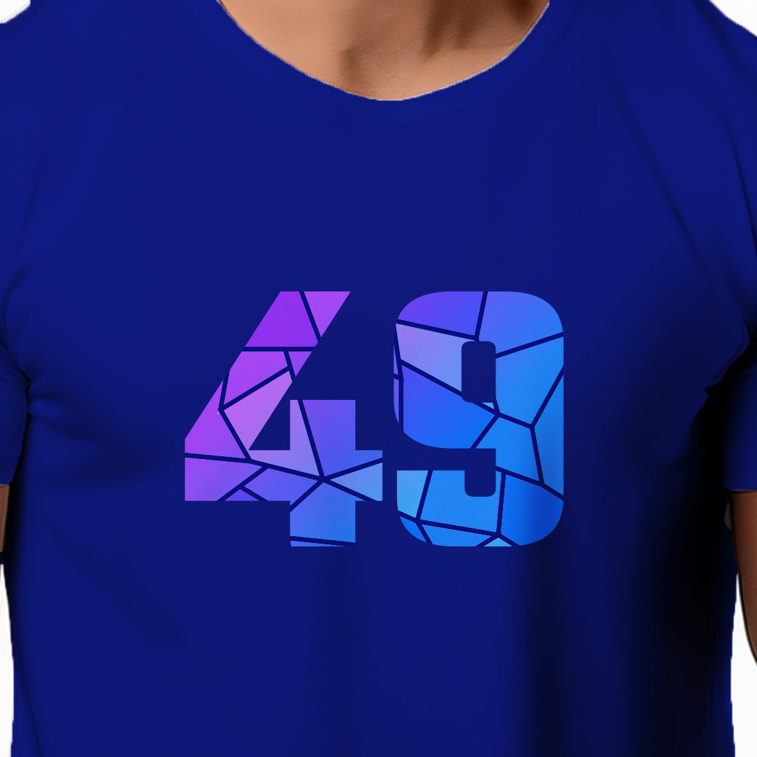 49 Number Men Unisex T-Shirt (Royal Blue)