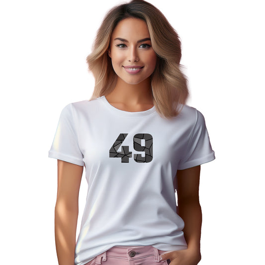 49 Number Women T-Shirt (White)