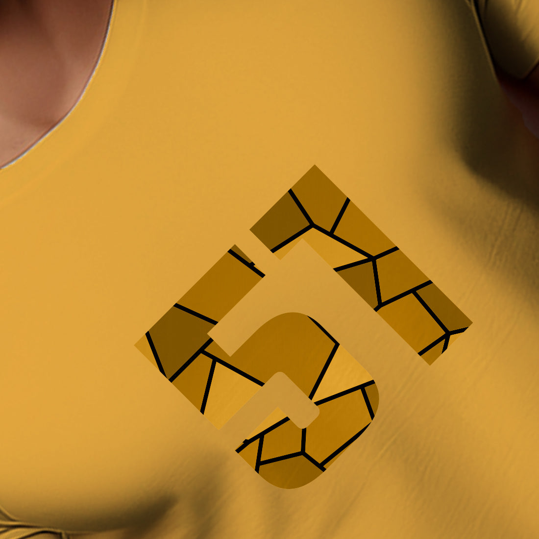 51 Number Men Unisex T-Shirt (Golden Yellow)