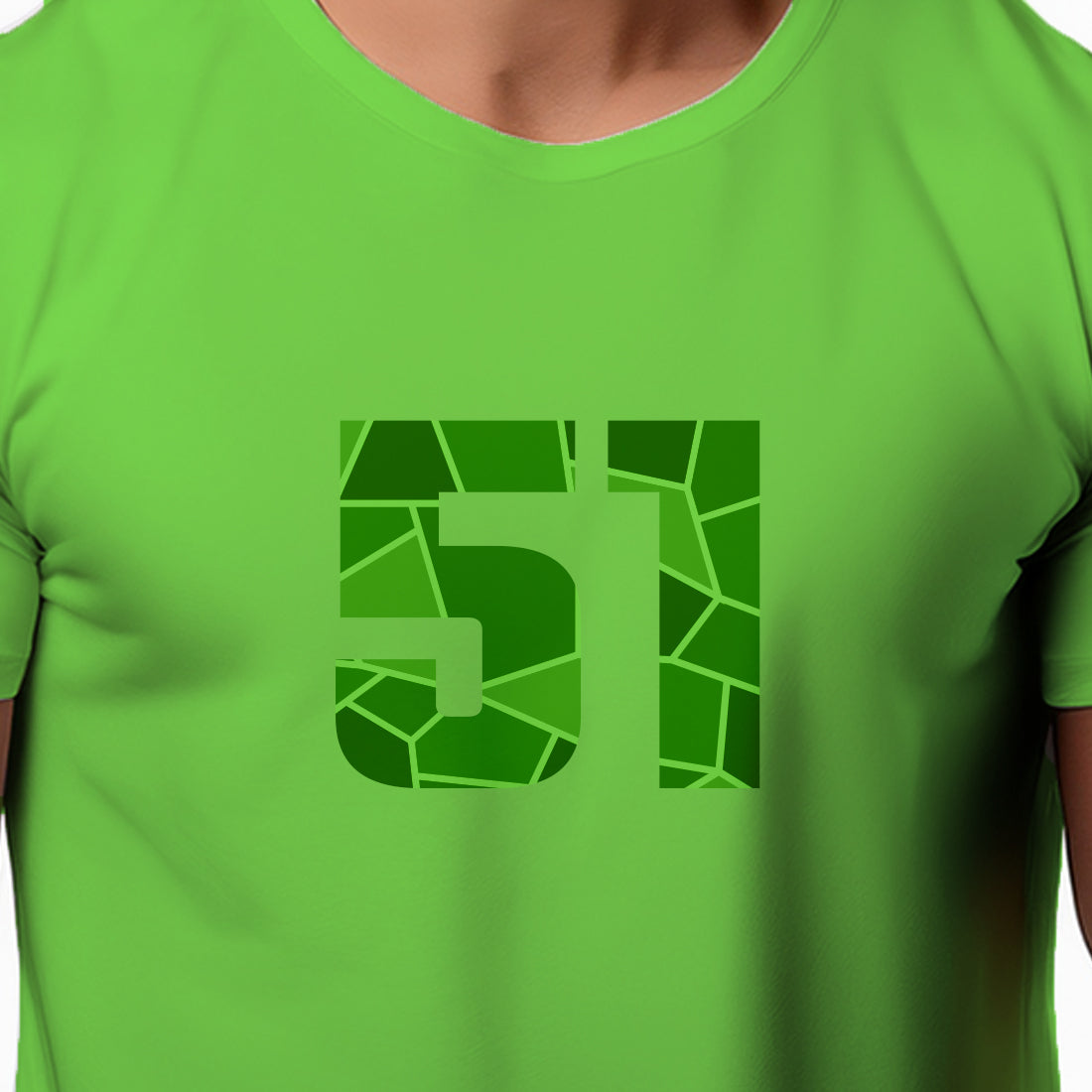 51 Number Men Unisex T-Shirt (Liril Green)