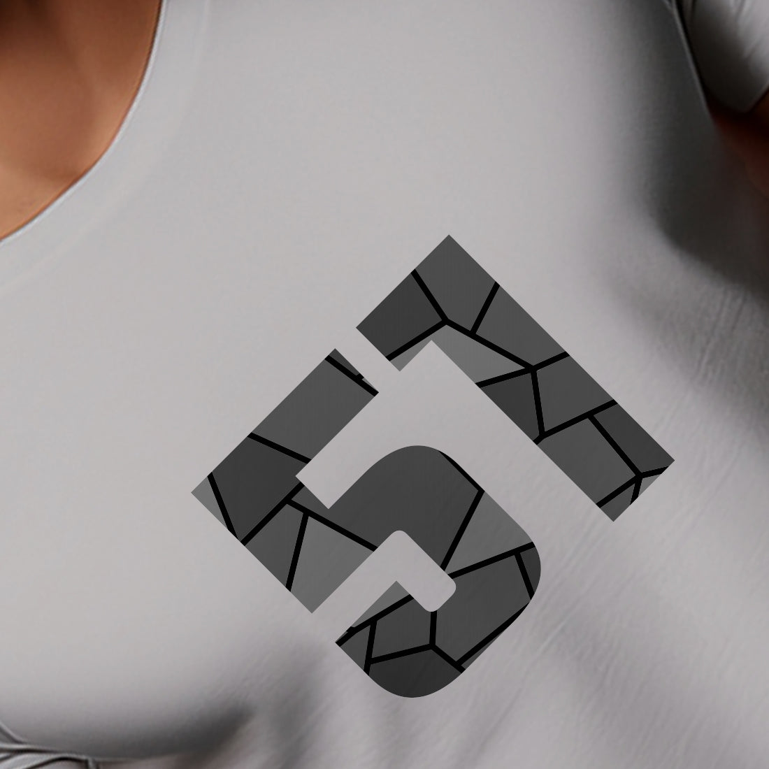 51 Number Men Unisex T-Shirt (Melange Grey)