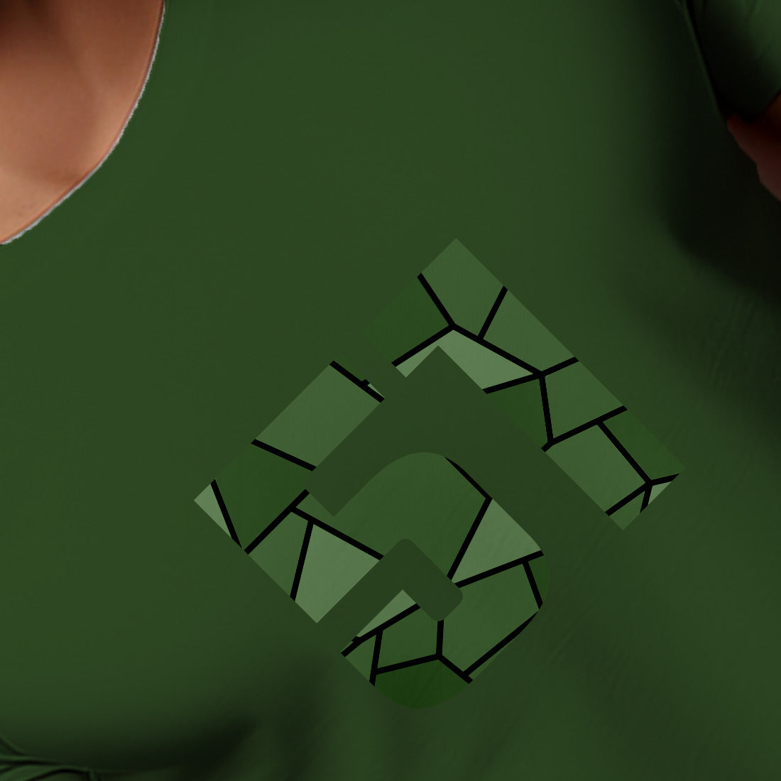 51 Number Men Unisex T-Shirt (Olive Green)