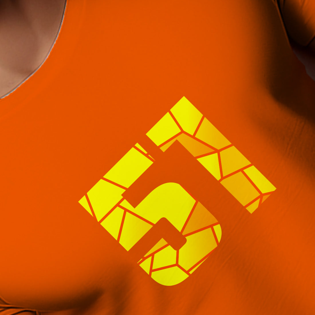 51 Number Men Unisex T-Shirt (Orange)
