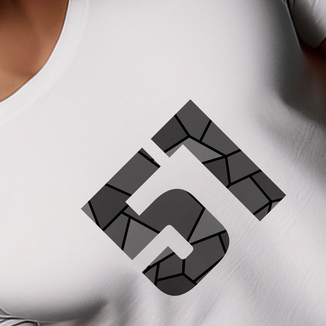 51 Number Men Unisex T-Shirt (White)