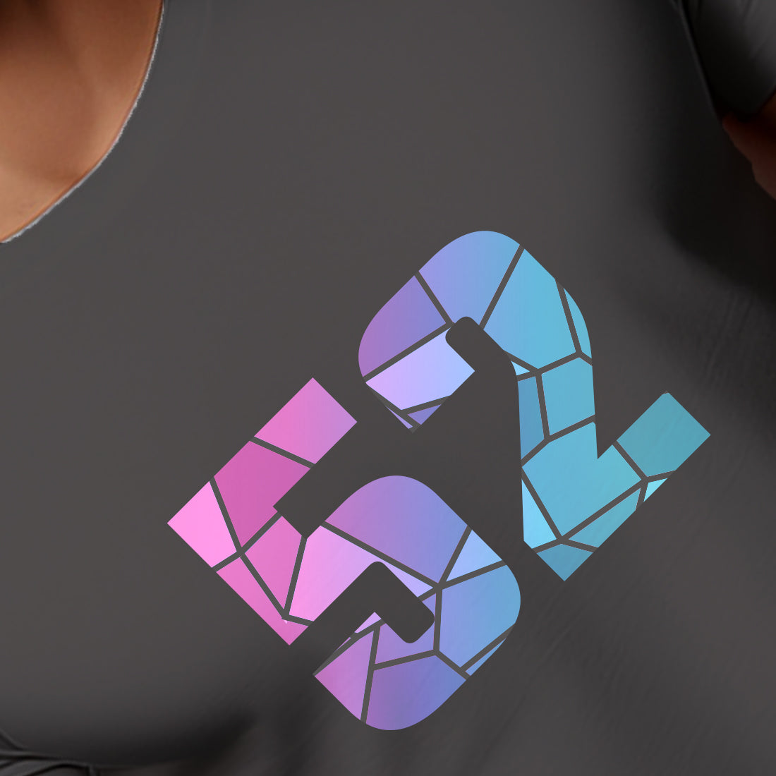52 Number Men Unisex T-Shirt (Charcoal Grey)