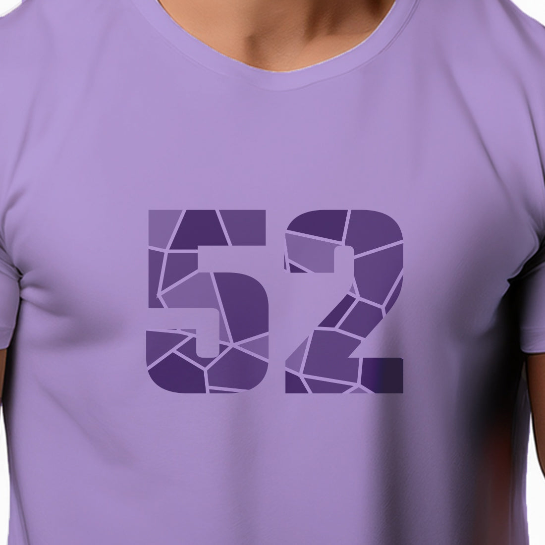 52 Number Men Unisex T-Shirt (Iris Lavender)