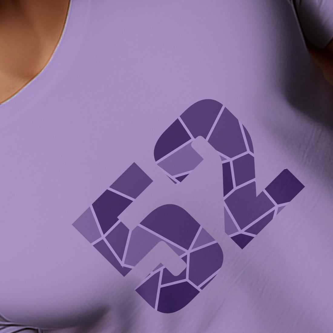 52 Number Men Unisex T-Shirt (Iris Lavender)