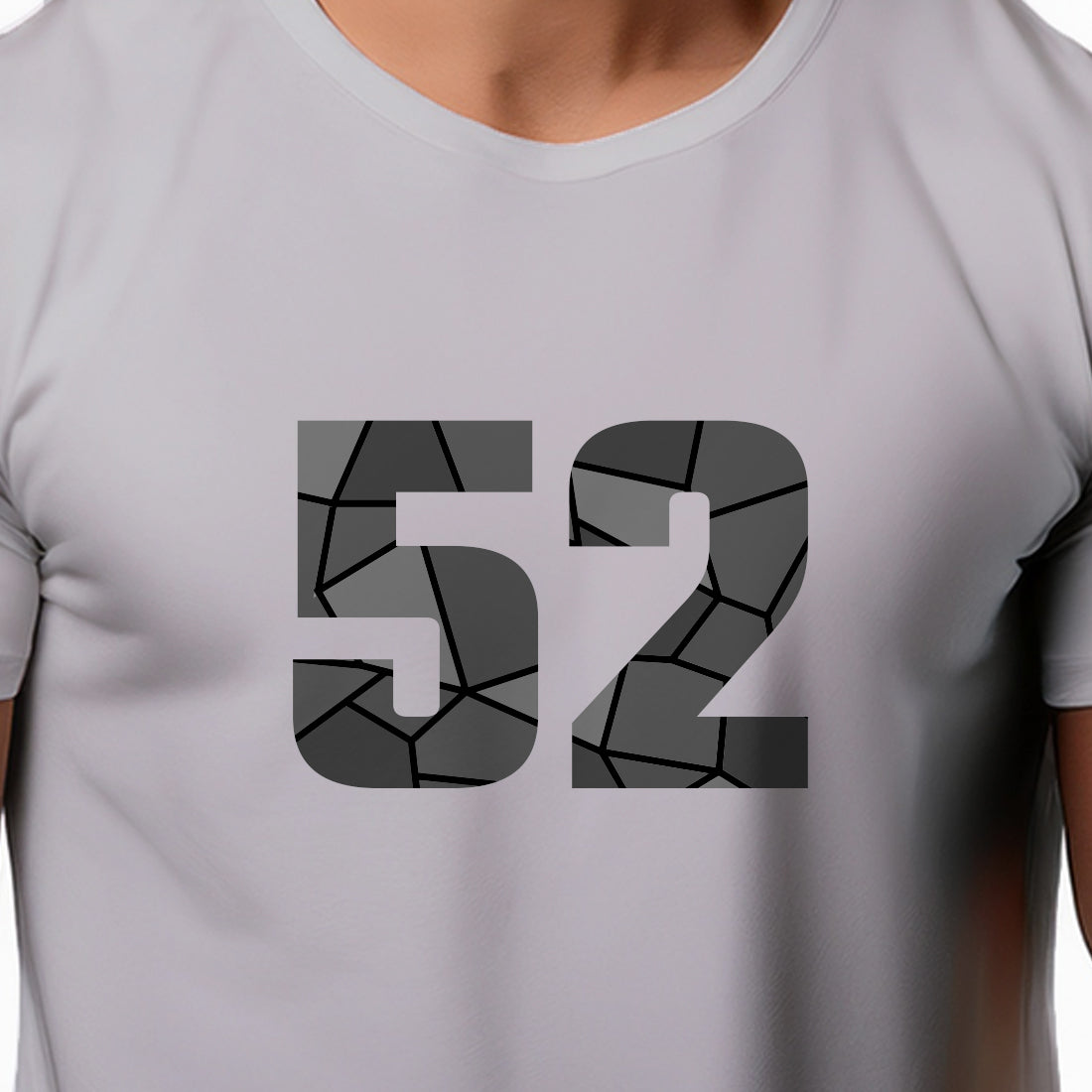 52 Number Men Unisex T-Shirt (Melange Grey)