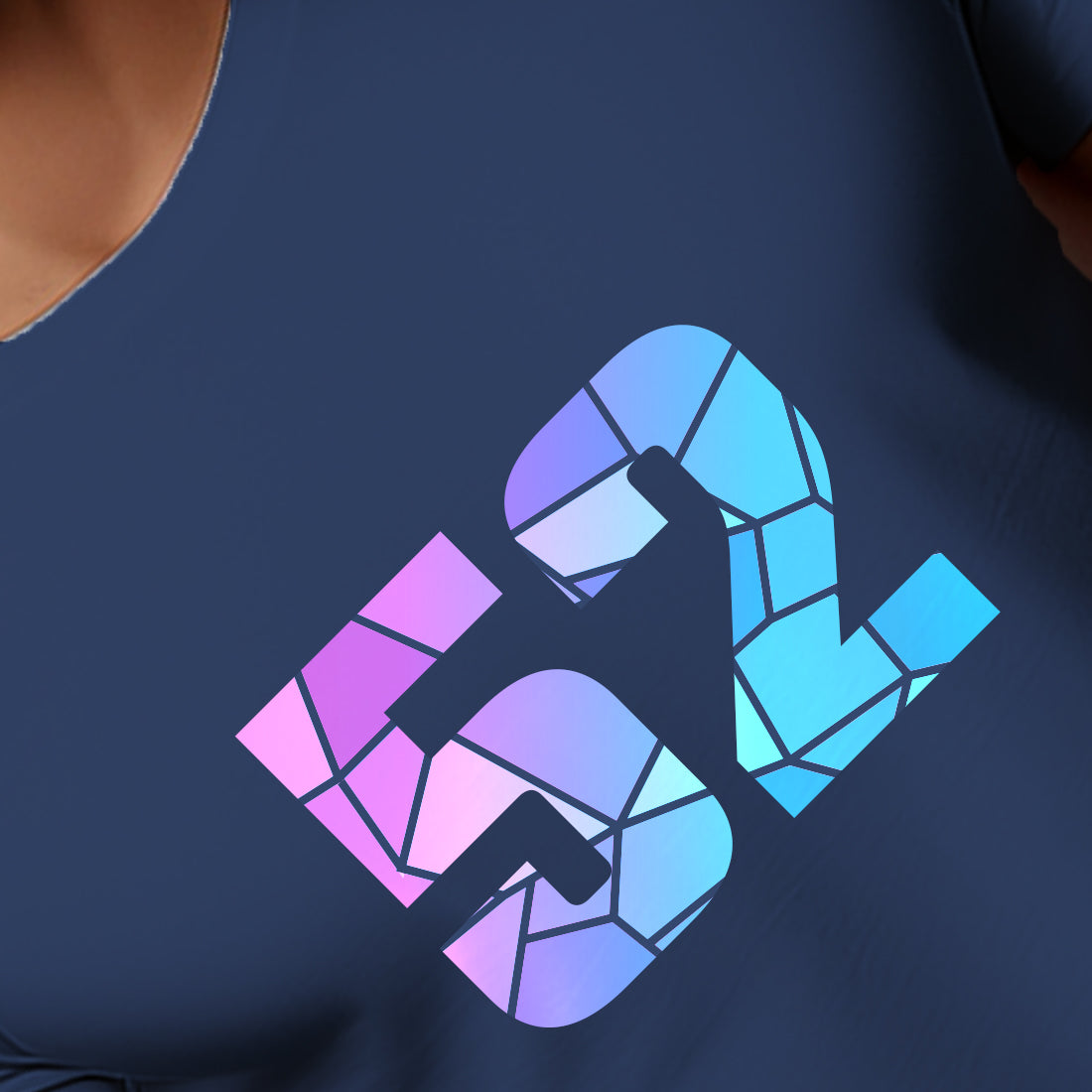 52 Number Men Unisex T-Shirt (Navy Blue)