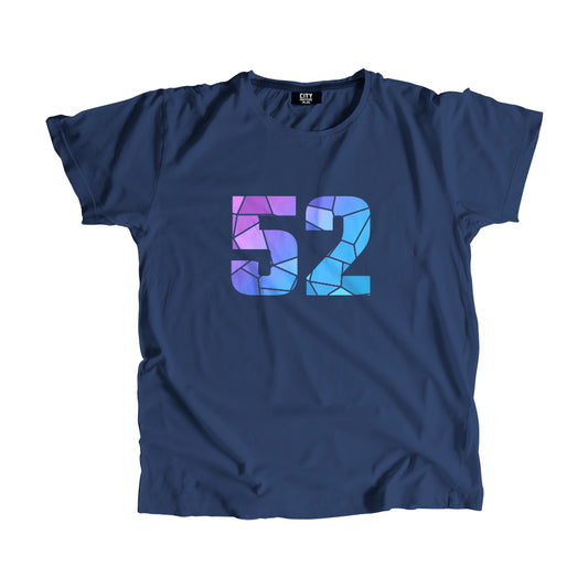 52 Number Men Unisex T-Shirt (Navy Blue)